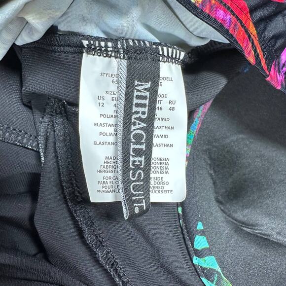 Miraclesuit NWT Tropicat Revele One Piece Swimsuit Multicolor Size 12 Underwire - Picture 7 of 10